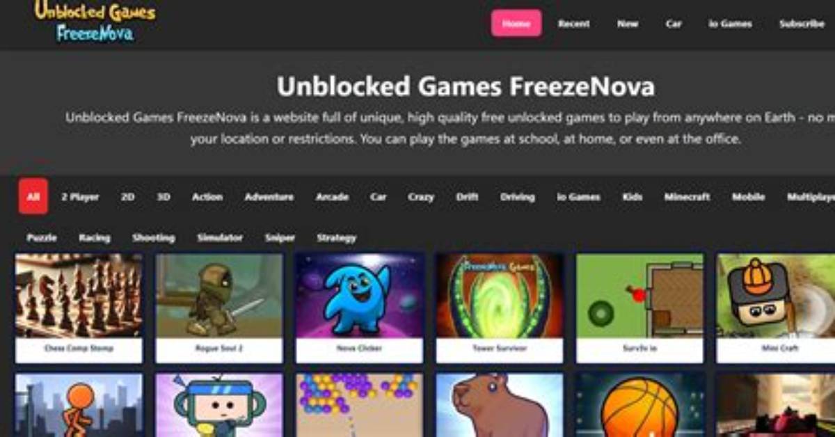 Freezenova Unblocked: Your Spot for Free Online Games